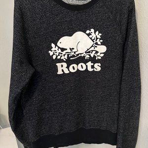 Roots Black Original Crewneck Sweatshirt Roots